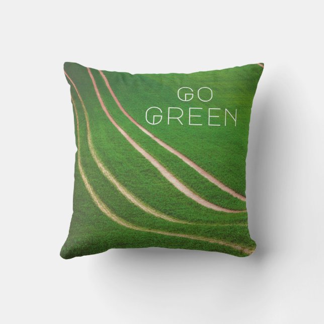 Grüne Felder Kissen (Rückseite)