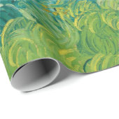 Grüne Felder Landschaft Art Van Gogh Geschenkpapier (Rolleneckpunkt)
