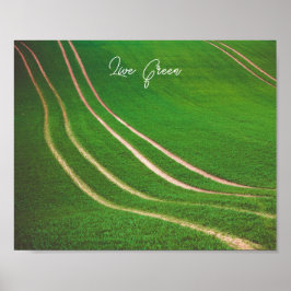 Grüne Felder Poster