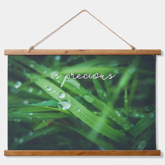 Grüne Felder Wandteppich Mit Holzrahmen (Vorderseite 2)