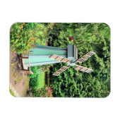 Grüne Fenstermühle Gartendekoration Magnet (Horizontal)
