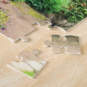 Grüne Fenstermühle Gartendekoration Puzzle (Seite)