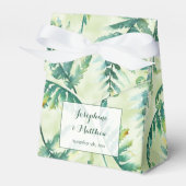 Grüne Fern-Gastgeschenk Hochzeit Geschenkschachtel (Vorderseite)