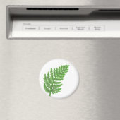 Grüne Fern, grünes Blattwerk, botanisches Muster Magnet (In Situ (Geschirrspüler))