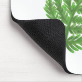 Grüne Fern, grünes Blattwerk, botanisches Muster Mousepad (Ecke)