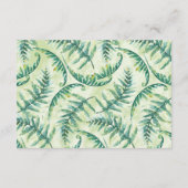 Grüne Fern Hochzeitskarten Begleitkarte (Rückseite)