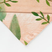 Grüne Ferns und Holz Fleecedecke (Ecke)