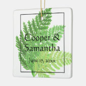 Grüne Ferns Wald botanisch Keramikornament (Links)