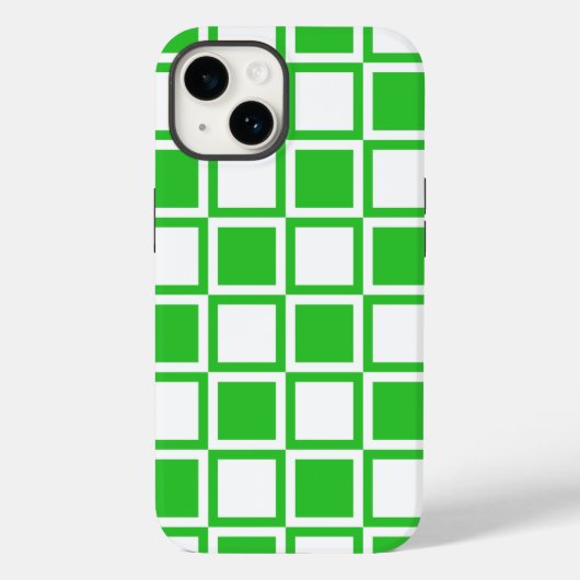 Grüne, fette Mod-Quadrate Case-Mate iPhone Hülle (Rückseite)