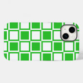 Grüne, fette Mod-Quadrate Case-Mate iPhone Hülle (Rückseite (Horizontal))