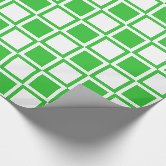 Grüne, fette Mod-Quadrate Geschenkpapier (Ecke)