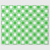 Grüne, fette Mod-Quadrate Geschenkpapier (Flach)