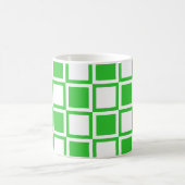 Grüne, fette Mod-Quadrate Kaffeetasse (Mittel)