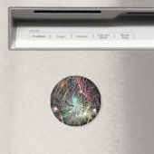 Grüne Feuerwerke in der Nacht Magnet (In Situ (Geschirrspüler))