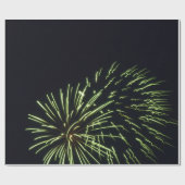 Grüne Feuerwerks-Geschenk-Verpackung Geschenkpapier (Flach)