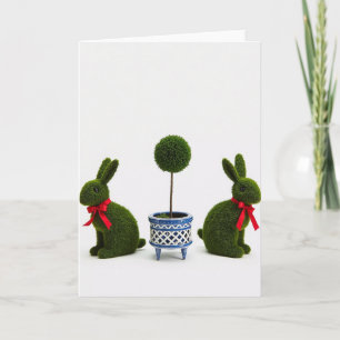 Grüne Figuren Topiary Kunstkarte Karte