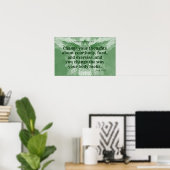 Grüne Fitness Engel! Poster (Heimbüro)
