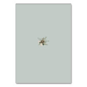 Grüne Fläche und Vanilla Wasserfarben Tischnummern (Rückseite)