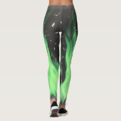 Grüne Flamme Leggings (Rückseite)