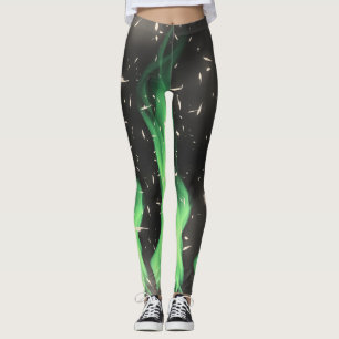 Grüne Flamme Leggings