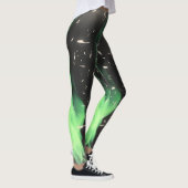 Grüne Flamme Leggings (Rechts)