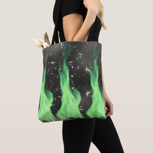 Grüne Flamme Tasche (Von Nahem)