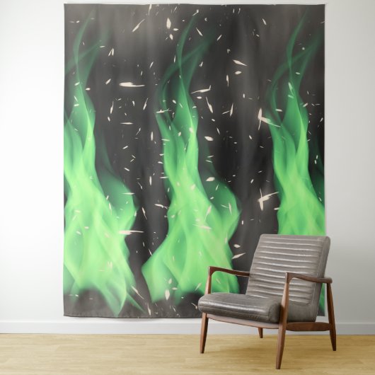 Grüne Flamme Wandteppich (Beispiel)