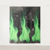 Grüne Flamme Wandteppich (Vorderseite)