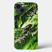 Grüne Flammen Case-Mate iPhone Hülle (Rückseite)