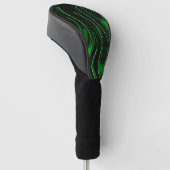 Grüne Flammen Golf Headcover (angewinkelt)