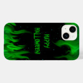 Grüne Flammen im Sternenhimmel Case-Mate iPhone Hülle (Rückseite (Horizontal))