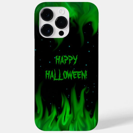 Grüne Flammen im Sternenhimmel Case-Mate iPhone Hülle (Rückseite)
