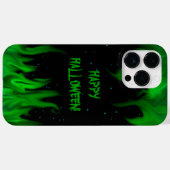 Grüne Flammen im Sternenhimmel Case-Mate iPhone Hülle (Rückseite (Horizontal))