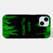 Grüne Flammen im Sternenhimmel Case-Mate iPhone Hülle (Rückseite (Horizontal))