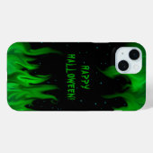 Grüne Flammen im Sternenhimmel Case-Mate iPhone Hülle (Rückseite (Horizontal))