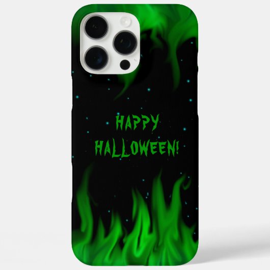 Grüne Flammen im Sternenhimmel Case-Mate iPhone Hülle (Rückseite)