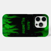 Grüne Flammen im Sternenhimmel Case-Mate iPhone Hülle (Rückseite (Horizontal))