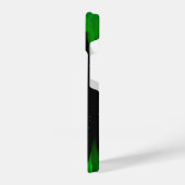 Grüne Flammen im Sternenhimmel iPhone Hülle (Linke Seite)