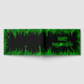 Grüne Flammen im Sternenlicht Himmel Gästebuch (Voll)