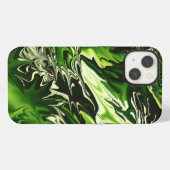 Grüne Flammen iPhone Hülle (Rückseite (Horizontal))