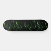 Grüne Flammen Skateboard (Horizontal)