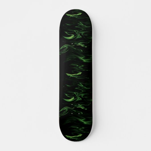 Grüne Flammen Skateboard (Vorne)
