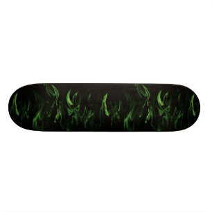 Grüne Flammen Skateboard