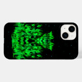 Grüne Flammenmonster am Sternenhimmel Case-Mate iPhone Hülle (Rückseite (Horizontal))