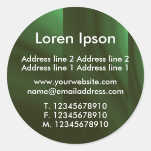 Grüne Flasche Business / Profil Runder Aufkleber