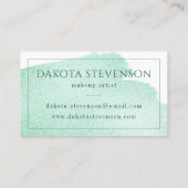 Grüne Flasche | Modern Emerald Jade Watercolor Visitenkarte (Rückseite)