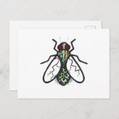 Grüne Flasche Postkarte (Vorne/Hinten)