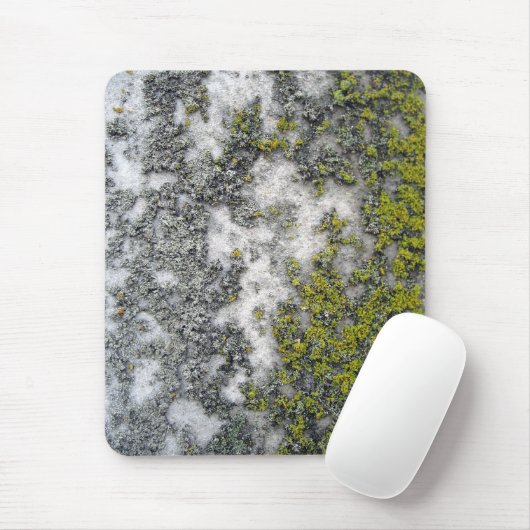 Grüne Flechte auf Granit Mousepad (Mit Mouse)