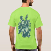 Grüne Flecken / Gerettet Erde T-Shirt (Rückseite)