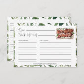 Grüne Fleisch Küche Brautparty Recipe Cards (Vorne/Hinten)